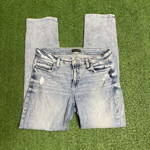 Silver Jeans Co Womens 31x30 Medium Wash Stretch Denim Jeans